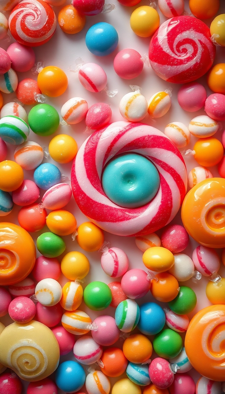 iPhone Mixed Candies Close Up Luxurious Wallpaper